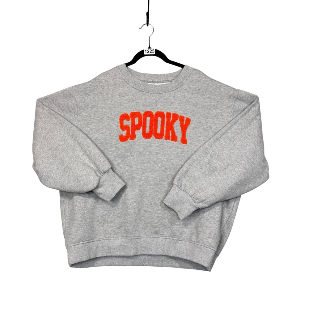 Panache Apparel Sweatshirt Womens XL Grey Spooky Halloween